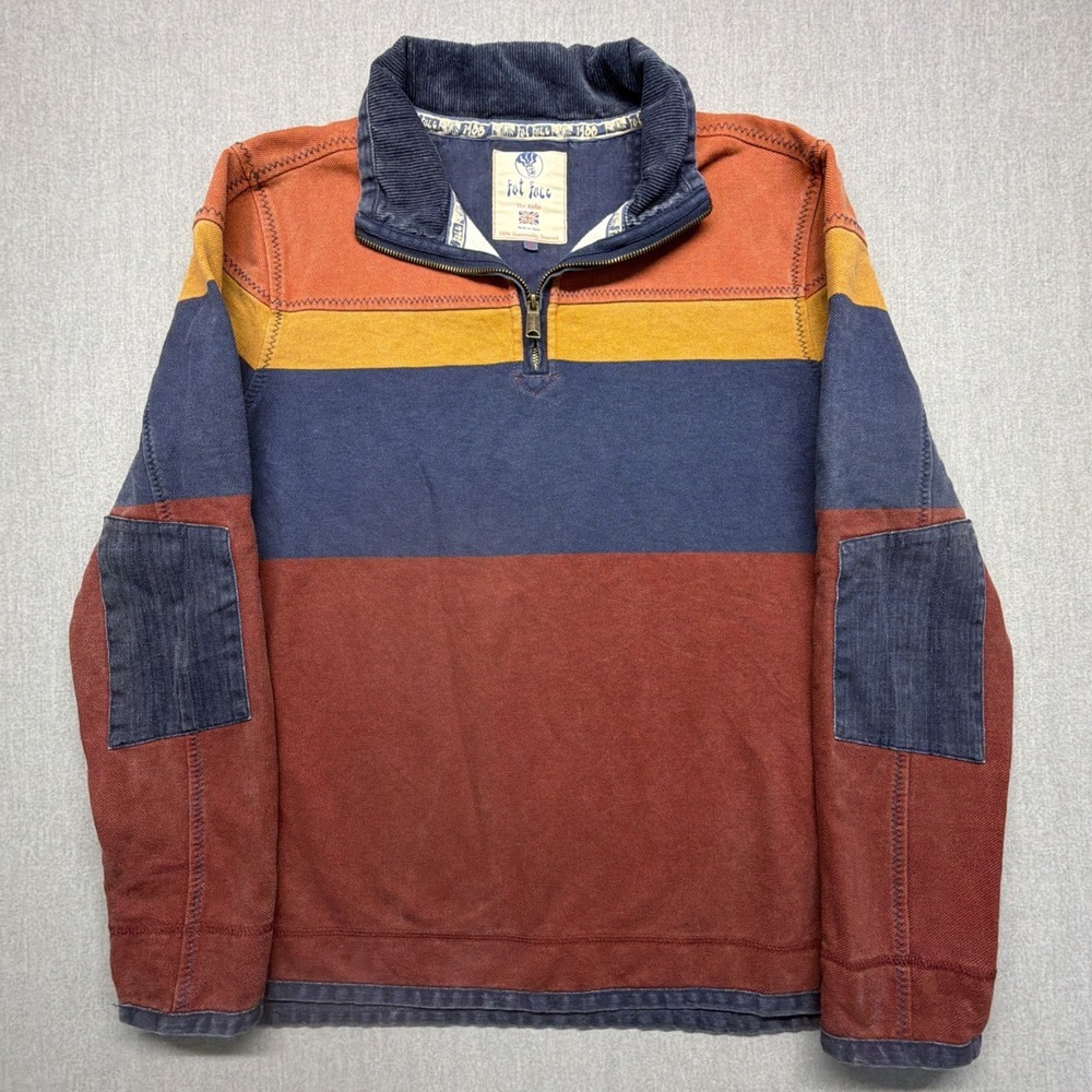 Fat Face Airlie Sweatshirt Mens Medium Blue Outdoor Walking Hiking Travel Jumper